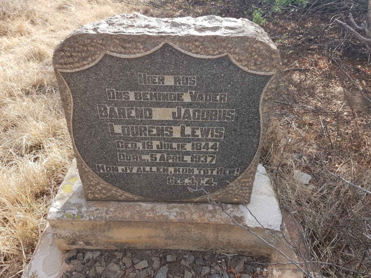 LEWIS Barend Jacobus Lourens 1844-1937