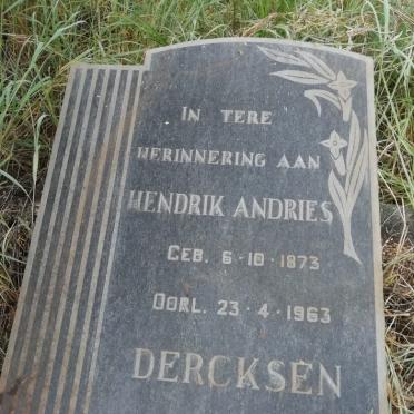 DERCKSEN Hendrik Andries 1873-1963