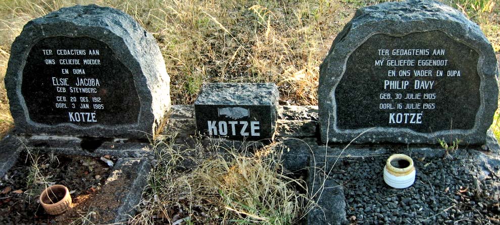KOTZÉ Philip Davy 1905-1965 &amp; Elsie Jacoba STEYNBERG 1912-1985