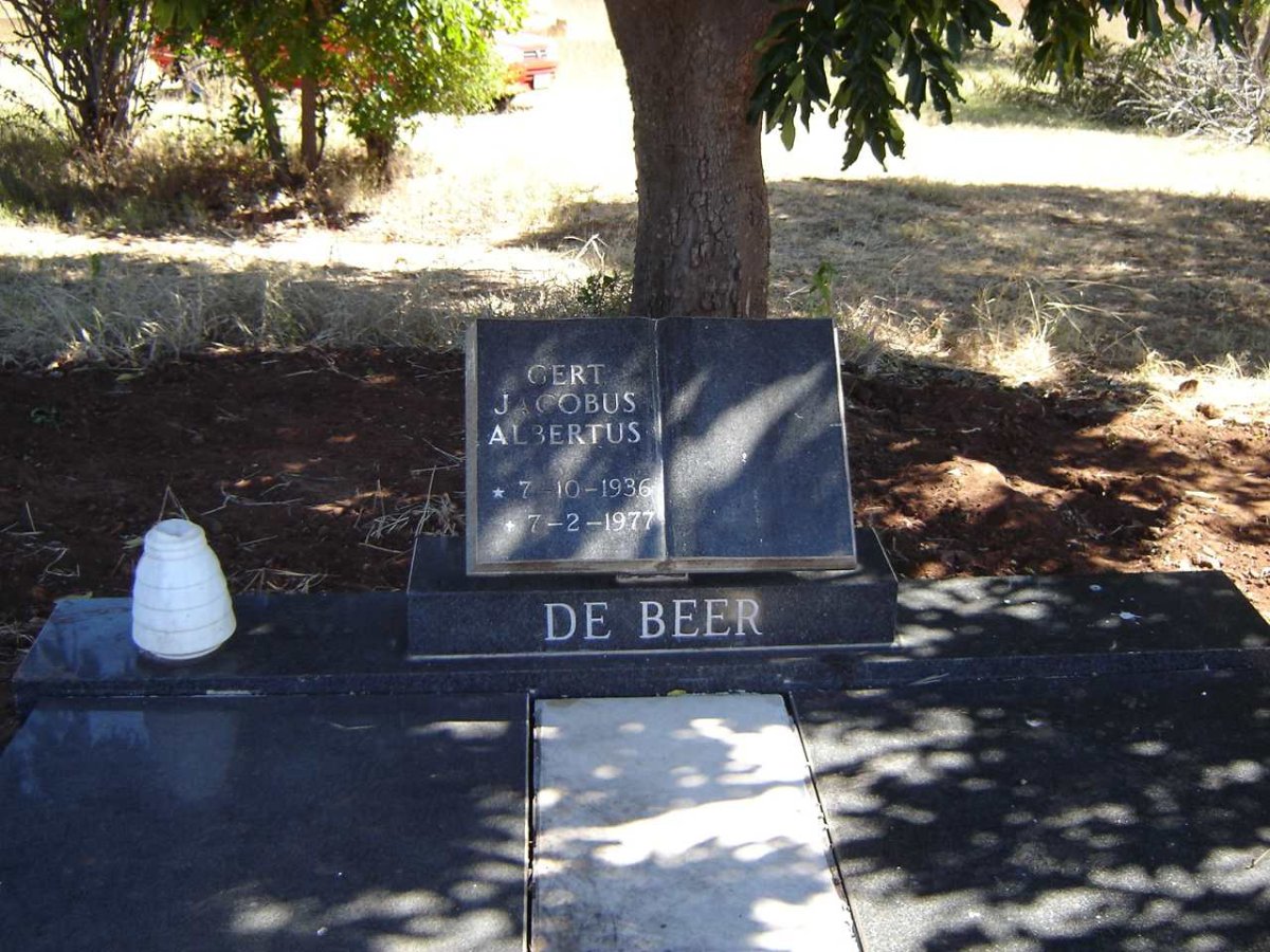 BEER Gert Jacobus Albertus, de 1936-1977