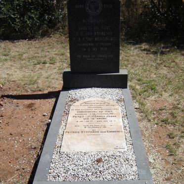 TOIT Christoffel, du 1872-1901 :: JANSE VAN RENSBURG Petrus Johannes 1881-1901 :: VAN EMMENES Petrus Stefanus -1901 