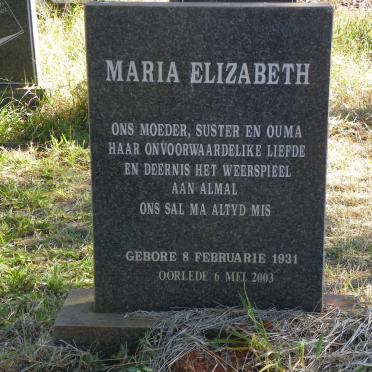 ? Maria Elizabeth 1931-2003