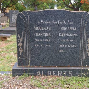 ALBERTS Nicolaas Francois 1903-1969 &amp; Susanna Catharina RIEKERT 1905-
