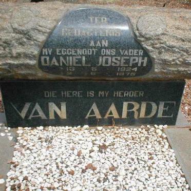 AARDE Daniel Joseph, van 1924-1975