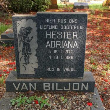 BILJON Hester Adriana, van 1977-1986