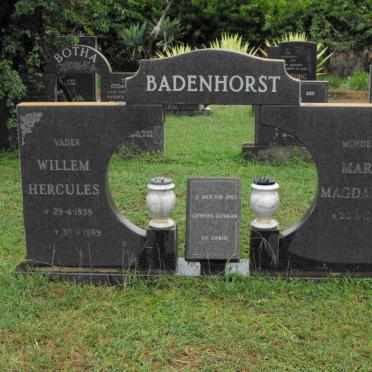 BADENHORST Willem Hercules 1939-1989 &amp; Maria Magdalena 1945-