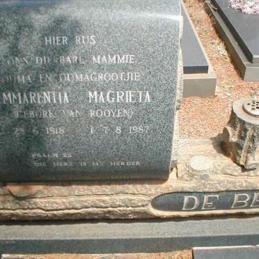 BEER Emmerentia Magrieta, de geb. VAN ROOYEN 1918-1987