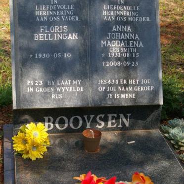 BOOYSEN Floris Bellingan 1930- &amp; Anna Johanna Magdalena SMITH 1931-2008