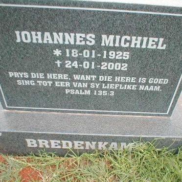 BREDENKAMP Johannes Michiel 1925-2002