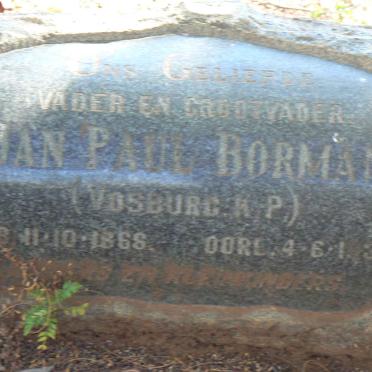 BORMAN Jan Paul 1868-1939