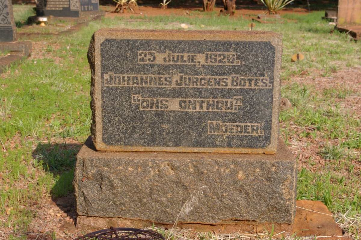 BOTES Johannes Jurgens -1926