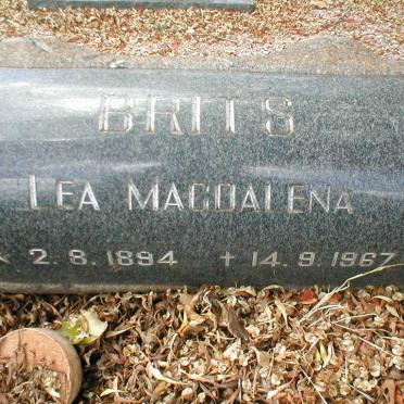 BRITS Corneluis Johannes 1892-1962 & Lea Magdalena 1894-1967 _2