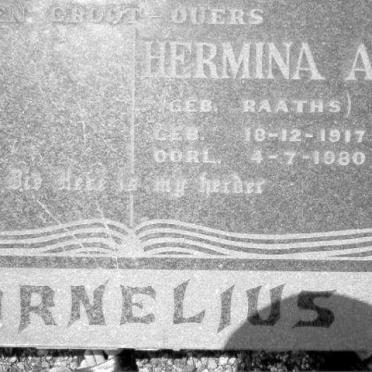 CORNELIUS Hermina A. nee RAATHS 1917-1980