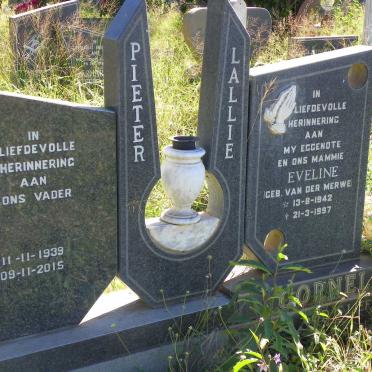 CORNELIUS Pieter 1939-2015 &amp; Eveline VAN DER MERWE 1942-1997