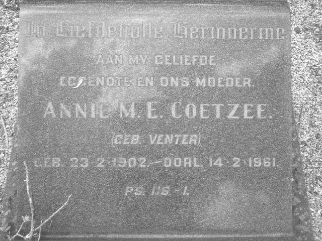 COETZEE Gabriel Albert 1896-1966 & Annie M.E. nee VENTER 1902-1961 _3