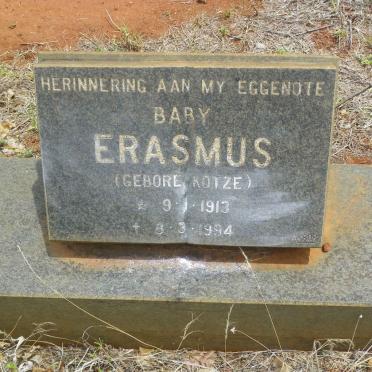 ERASMUS Baby, nee KOTZE 1913-1994