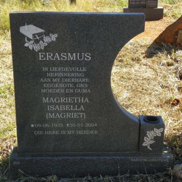 ERASMUS Magrietha Isabella 1935-2004