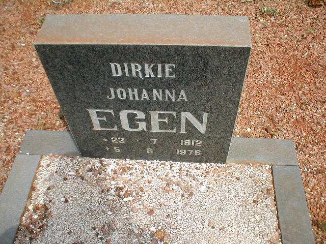 EGEN Dirkie Johanna 1912-1976