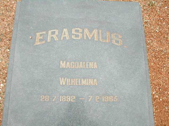 ERASMUS Magdalena Wilhelmina 1892-1965