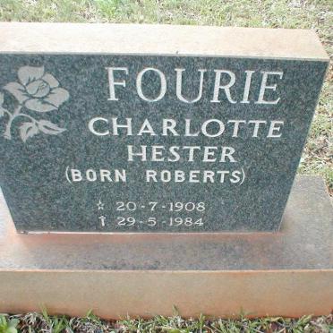 FOURIE Charlotte Hester nee ROBERTS 1908-1984
