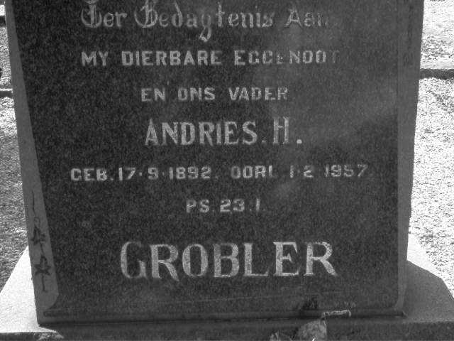 GROBLER Andries H. 1882-1957
