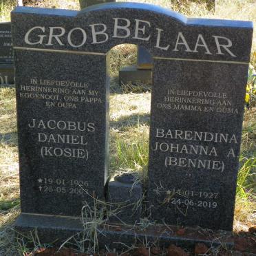 GROBBELAAR Jacobus Daniel 1926-2003 &amp; Barendina Johanna A. 1927-2019