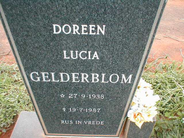 GELDERBLOM Doreen Lucia 1938-1987
