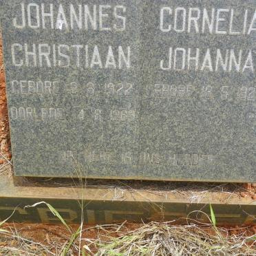 GRIESEL Johannes Christiaan 1922-1989 &amp; Cornelia Johanna 1924-