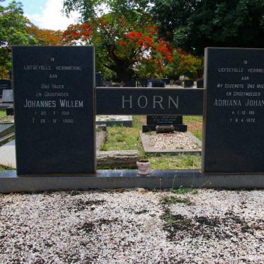 HORN Johannes Willem 1910-1980 &amp; Adriana Johanna 1911-1972