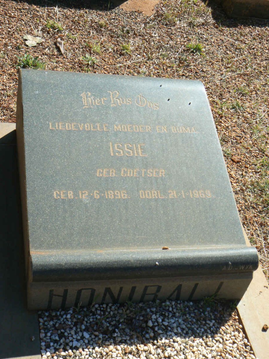 HONIBALL Issie nee COETSER 1896-1969