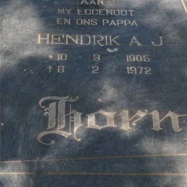 HORN Hendrik A.J. 1905-1972 &amp; Maria Magdalena PRINSLOO 1916-1998