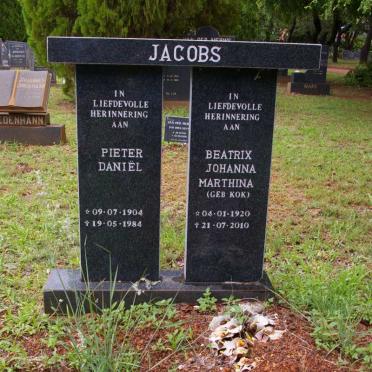 JACOBS Pieter Daniel 1904-1984 &amp; Beatrix Johanna Marthina KOK 1920-2010