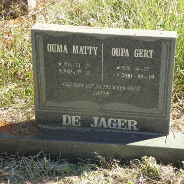 JAGER Gert, de 1928-2010 &amp; Matty 1913-2003