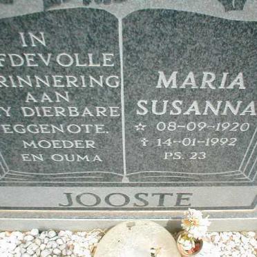 JOOSTE Maria Susanna 1920-1992