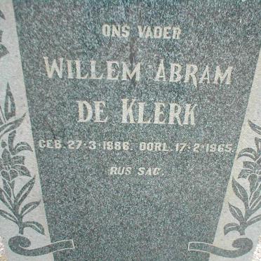 KLERK Willem Abram, de 1886-1965
