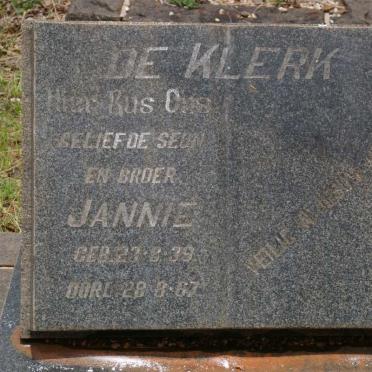 KLERK Jannie, de 1939-1967