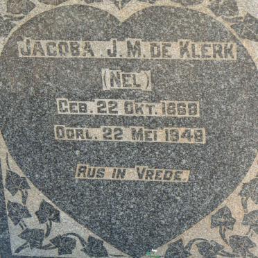 KLERK Jacoba J.M., de nee NEL 1868-1948