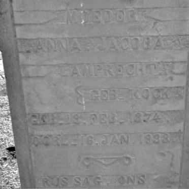 LAMPRECHT Anna Jacoba nee KOCK 1874-1938