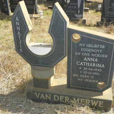 MERWE Anna Catharina, van der 1943-1991