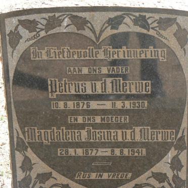 MERWE Petrus, v.d. 1876-1930 &amp; Magdalena Josina 1877-1941