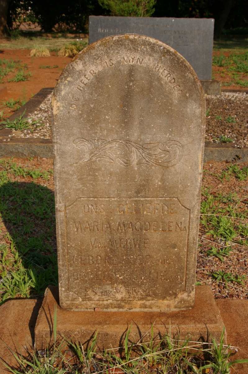 MERWE Maria Magdelena, v.d. 191?-19??