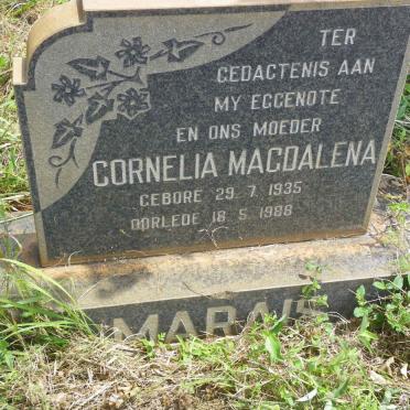 MARAIS Cornelia Magdalena 1935-1988