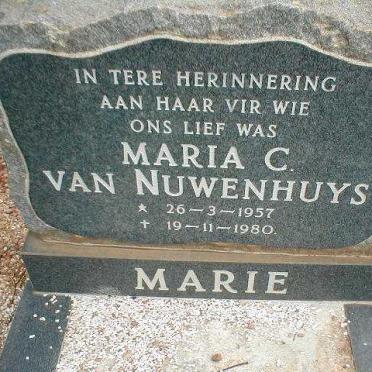 NUWENHUYS Maria C., van 1957-1980