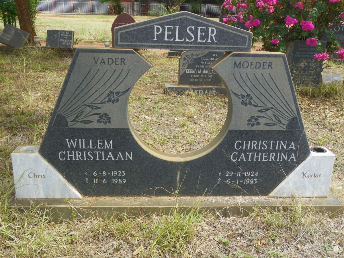 PELSER Willem Christiaan 1923-1989 &amp; Christina Catherina 1924-1993