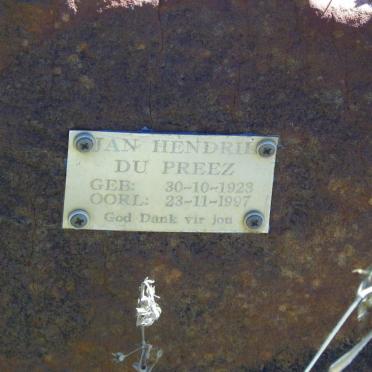 PREEZ Jan Hendrik, du 1929-1997