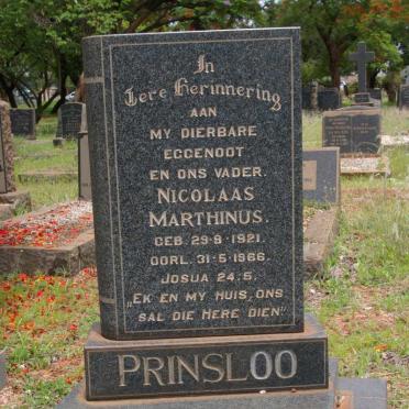PRINSLOO Nicolaas Marthinus 1921-1966