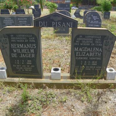 PISANI Hermanus Wilhelm de Jager, du 1913-2000 & Magdalena Elizabeth VENTER 1919-1990