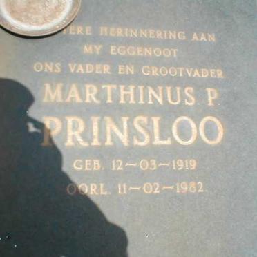 PRINSLOO Marthinus P. 1919-1982