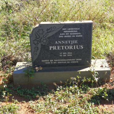 PRETORIUS Annetjie 1934-1999