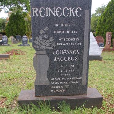 REINECKE Johannes Jacobus 1930-1983